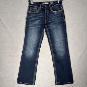 Bke Jeans Men’s Size 31S Jake Bootleg Fits 31x29 Fade Whiskers Grunge